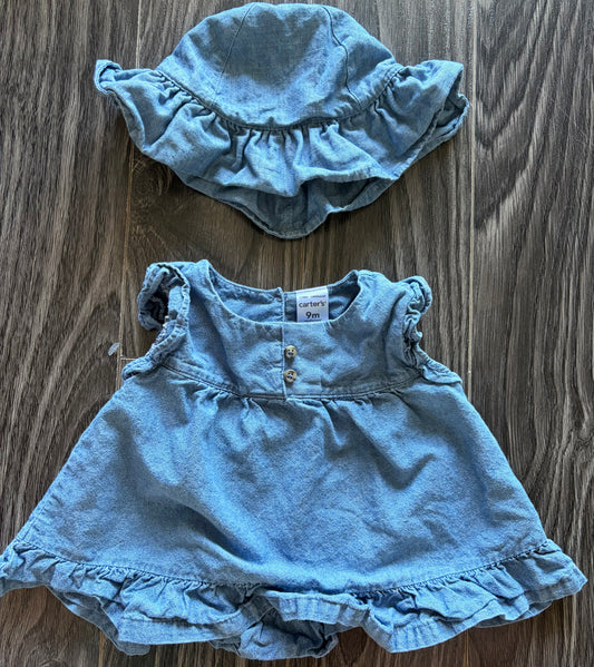 Camisole et chapeau Carter’s 9 mois